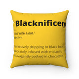 Blacknificent Square Pillow