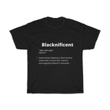 "Blacknificent" definition Cotton Tee