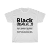 "Black mixed with" Cotton Tee