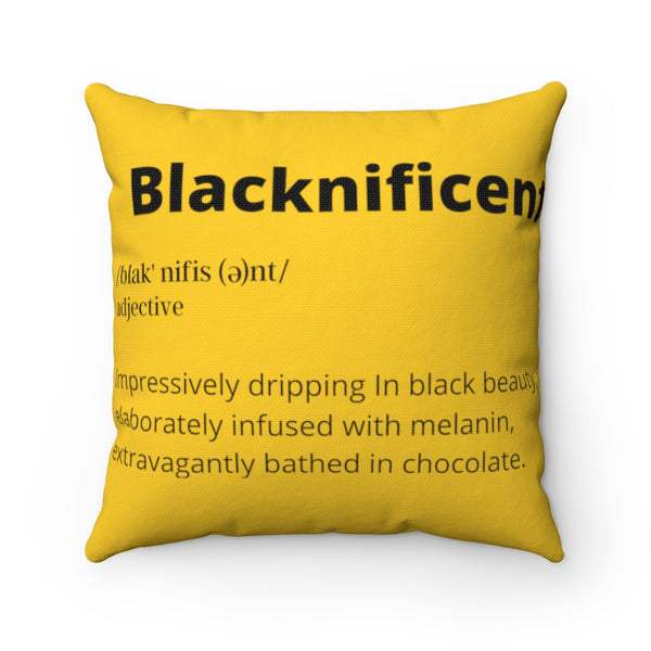 Blacknificent Square Pillow