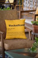 Blacknificent Square Pillow