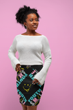 Youth Smile Pencil Skirt